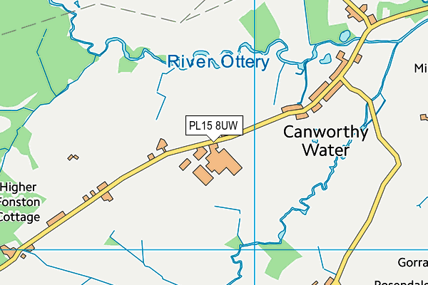 PL15 8UW map - OS VectorMap District (Ordnance Survey)