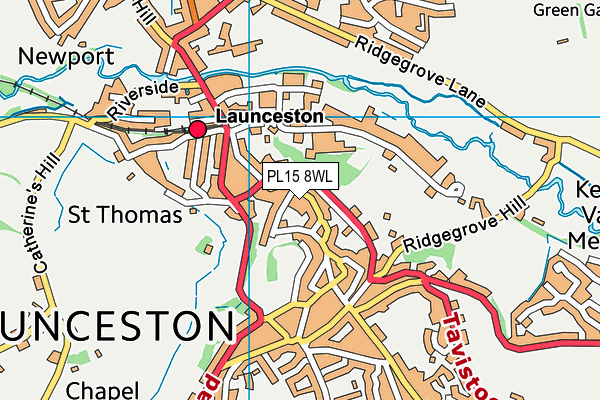 PL15 8WL map - OS VectorMap District (Ordnance Survey)