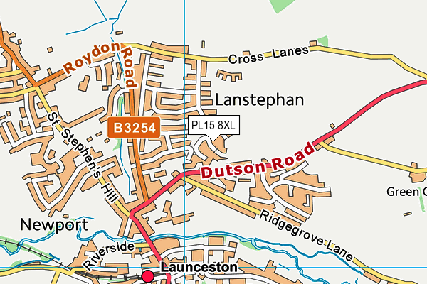 PL15 8XL map - OS VectorMap District (Ordnance Survey)