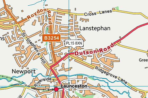 PL15 8XN map - OS VectorMap District (Ordnance Survey)