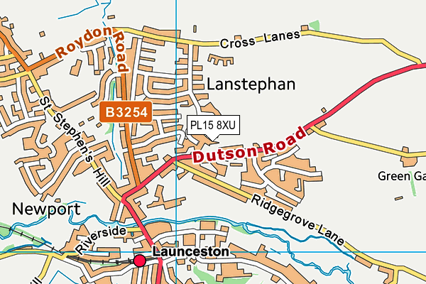 PL15 8XU map - OS VectorMap District (Ordnance Survey)