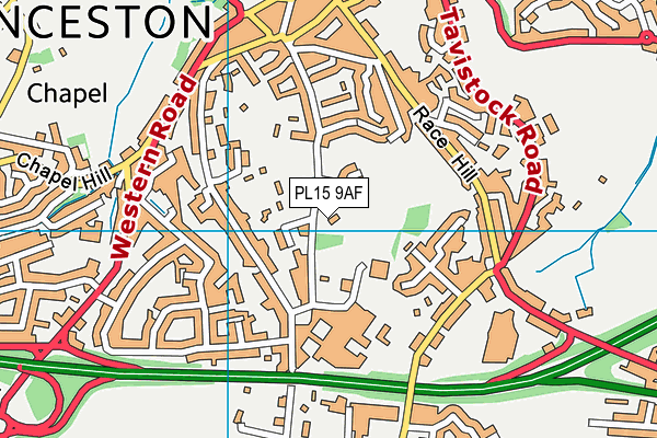 PL15 9AF map - OS VectorMap District (Ordnance Survey)