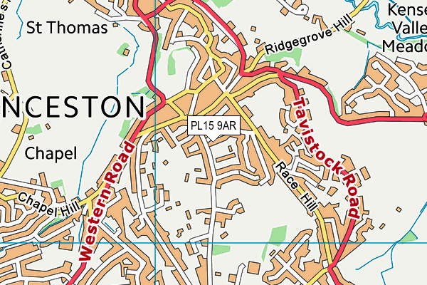 PL15 9AR map - OS VectorMap District (Ordnance Survey)