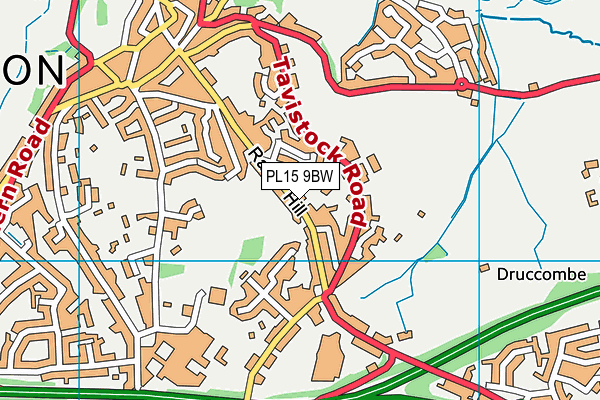 PL15 9BW map - OS VectorMap District (Ordnance Survey)