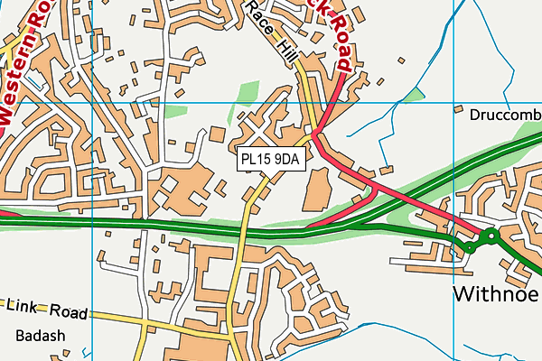 PL15 9DA map - OS VectorMap District (Ordnance Survey)