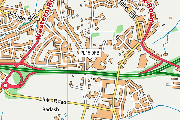 PL15 9FB map - OS VectorMap District (Ordnance Survey)