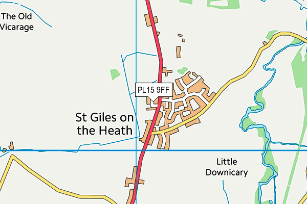 PL15 9FF map - OS VectorMap District (Ordnance Survey)