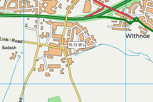 PL15 9FJ map - OS VectorMap District (Ordnance Survey)