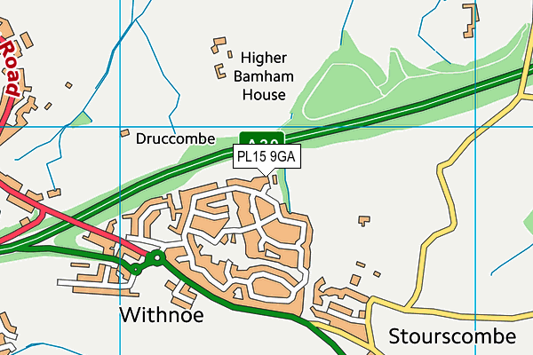 PL15 9GA map - OS VectorMap District (Ordnance Survey)