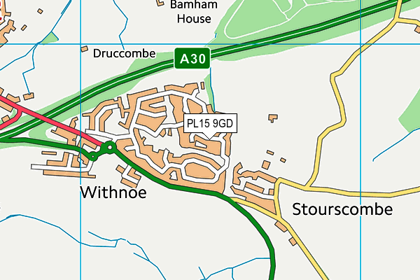 PL15 9GD map - OS VectorMap District (Ordnance Survey)