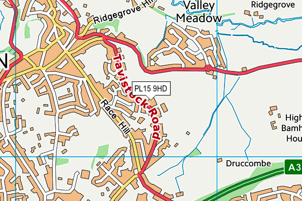 PL15 9HD map - OS VectorMap District (Ordnance Survey)