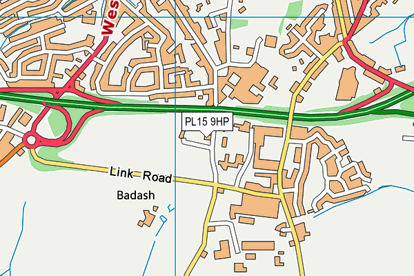 Launceston College Playing Fields map (PL15 9HP) - OS VectorMap District (Ordnance Survey)