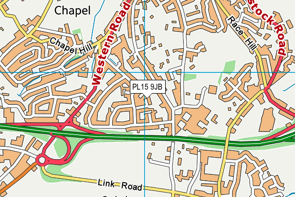 PL15 9JB map - OS VectorMap District (Ordnance Survey)