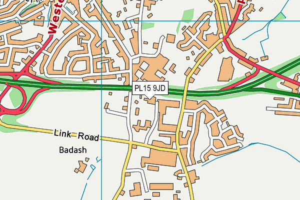 PL15 9JD map - OS VectorMap District (Ordnance Survey)