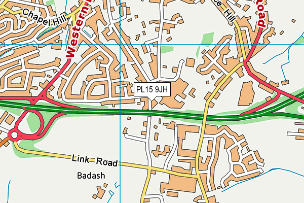 PL15 9JH map - OS VectorMap District (Ordnance Survey)