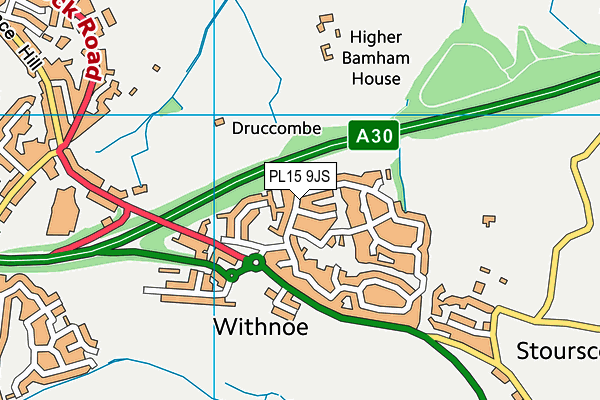 PL15 9JS map - OS VectorMap District (Ordnance Survey)