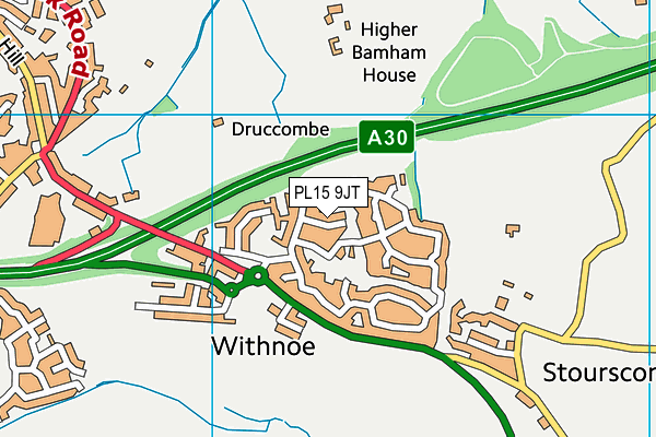 PL15 9JT map - OS VectorMap District (Ordnance Survey)