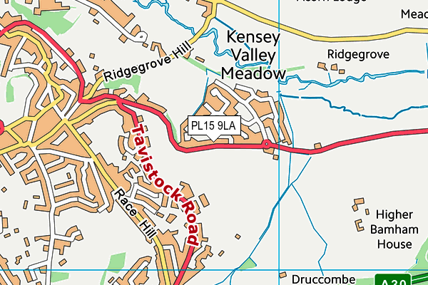 PL15 9LA map - OS VectorMap District (Ordnance Survey)