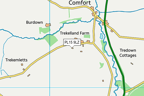 PL15 9LZ map - OS VectorMap District (Ordnance Survey)