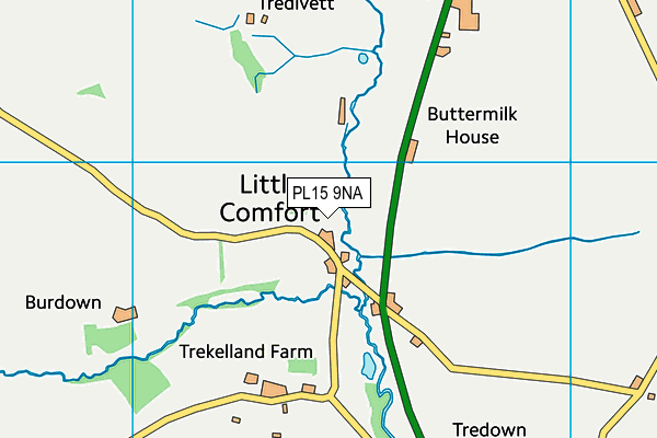 PL15 9NA map - OS VectorMap District (Ordnance Survey)