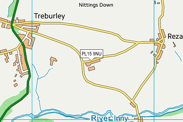 PL15 9NU map - OS VectorMap District (Ordnance Survey)