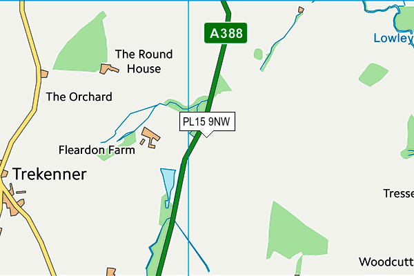 PL15 9NW map - OS VectorMap District (Ordnance Survey)