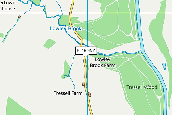 PL15 9NZ map - OS VectorMap District (Ordnance Survey)