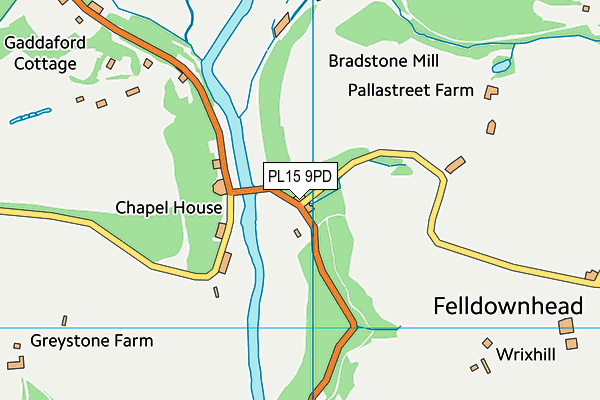 PL15 9PD map - OS VectorMap District (Ordnance Survey)