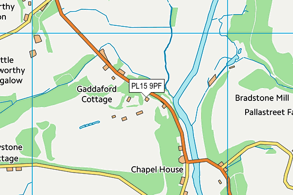 PL15 9PF map - OS VectorMap District (Ordnance Survey)