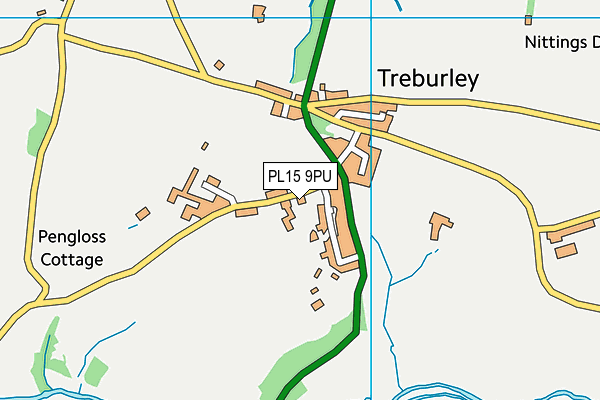 PL15 9PU map - OS VectorMap District (Ordnance Survey)