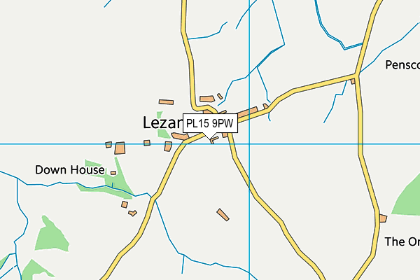 PL15 9PW map - OS VectorMap District (Ordnance Survey)