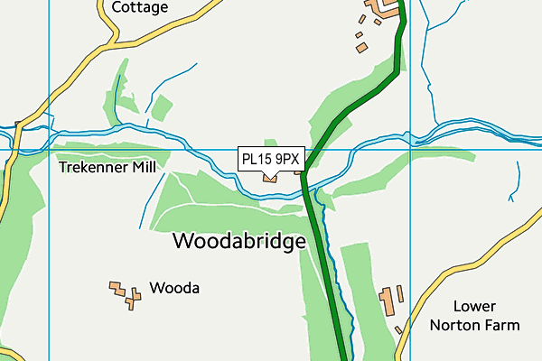 PL15 9PX map - OS VectorMap District (Ordnance Survey)