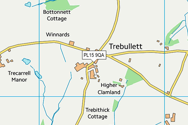 PL15 9QA map - OS VectorMap District (Ordnance Survey)