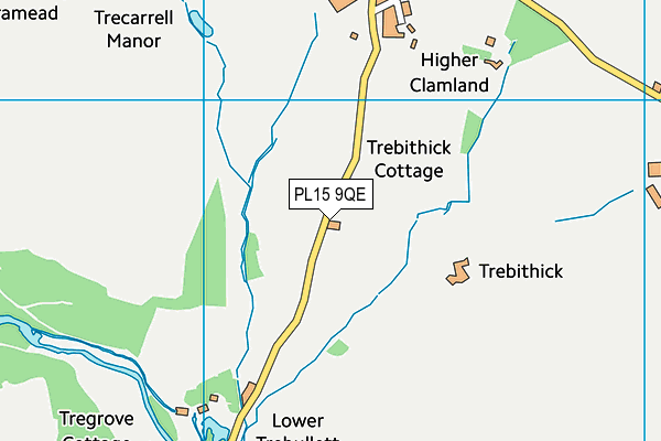 PL15 9QE map - OS VectorMap District (Ordnance Survey)