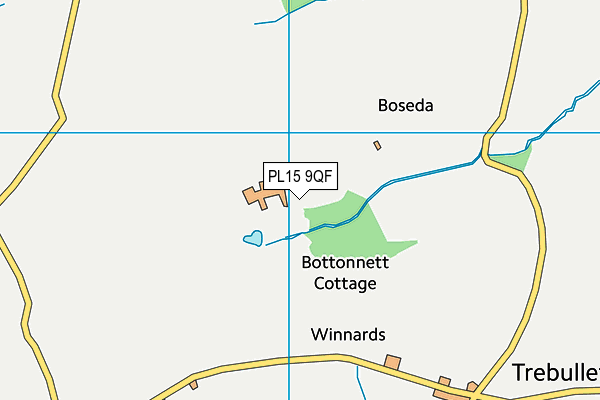 PL15 9QF map - OS VectorMap District (Ordnance Survey)