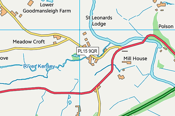 PL15 9QR map - OS VectorMap District (Ordnance Survey)