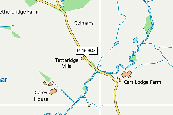 PL15 9QX map - OS VectorMap District (Ordnance Survey)