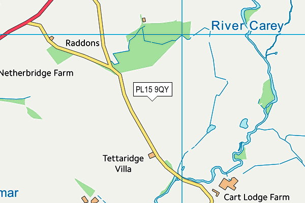 PL15 9QY map - OS VectorMap District (Ordnance Survey)