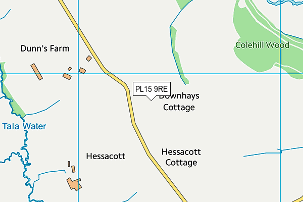 PL15 9RE map - OS VectorMap District (Ordnance Survey)