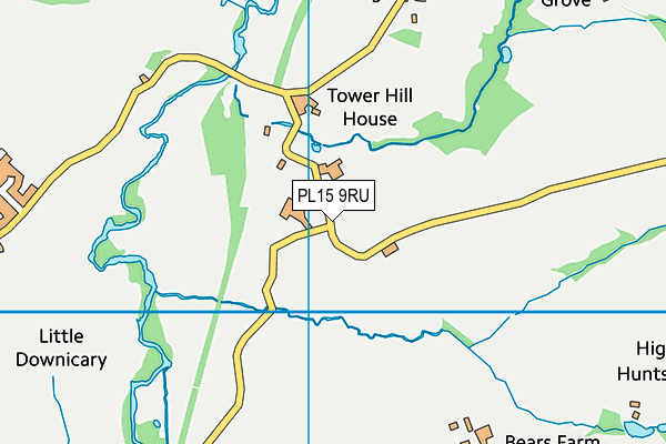 PL15 9RU map - OS VectorMap District (Ordnance Survey)