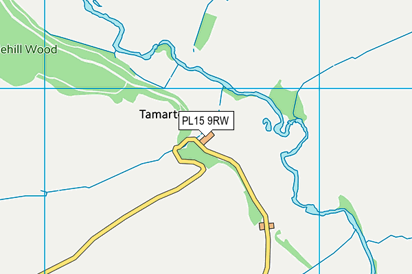 PL15 9RW map - OS VectorMap District (Ordnance Survey)