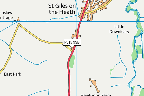 PL15 9SB map - OS VectorMap District (Ordnance Survey)