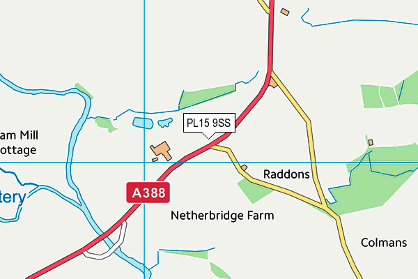 PL15 9SS map - OS VectorMap District (Ordnance Survey)