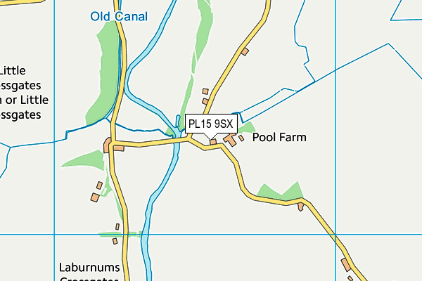 PL15 9SX map - OS VectorMap District (Ordnance Survey)