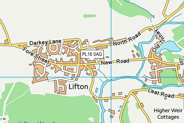 PL16 0AG map - OS VectorMap District (Ordnance Survey)