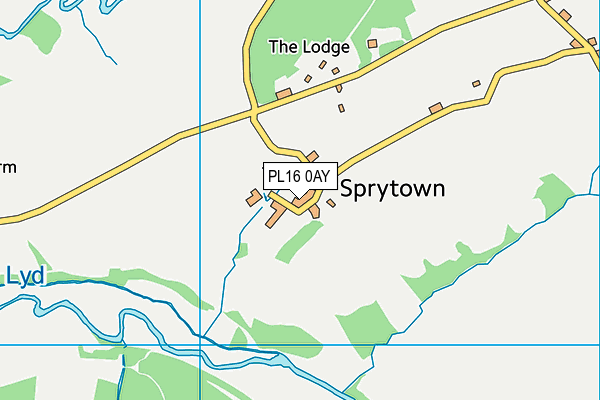 PL16 0AY map - OS VectorMap District (Ordnance Survey)