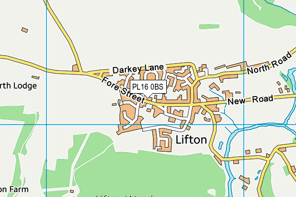 PL16 0BS map - OS VectorMap District (Ordnance Survey)