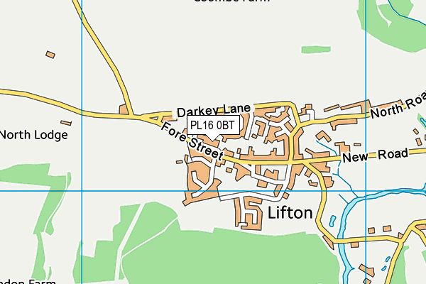 PL16 0BT map - OS VectorMap District (Ordnance Survey)