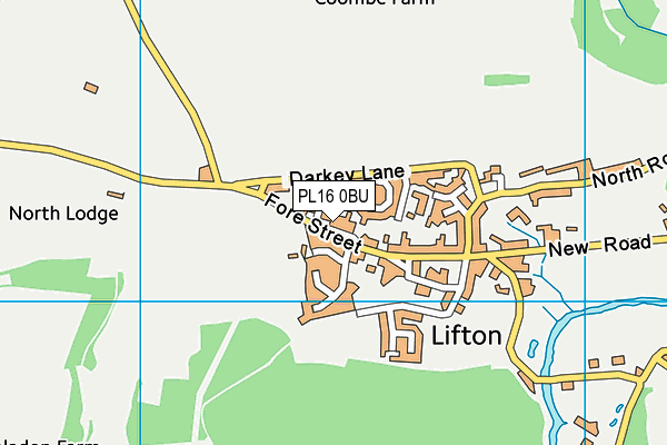 PL16 0BU map - OS VectorMap District (Ordnance Survey)