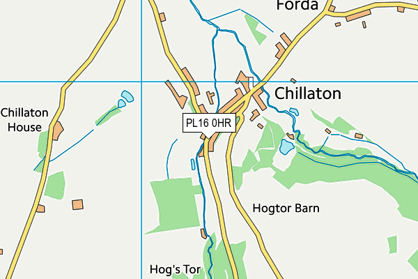 PL16 0HR map - OS VectorMap District (Ordnance Survey)